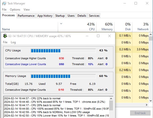 Windows Task Manager comparison 1